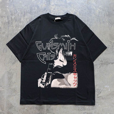 CLFC Gunsmith Cats猫眼女枪手漫画二次元直喷短袖VTG定制客制T恤