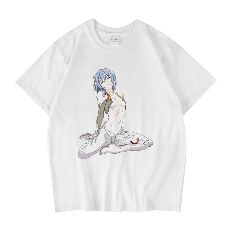 CLFC 日系动漫eva绫波丽 福音战士二次元T恤水洗复古短袖长袖纯棉