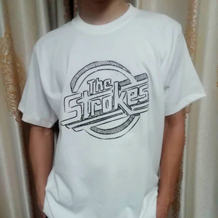 短袖 CLFC 摇滚t恤男女同款 strokes 纯棉T宽松欧美风 敲击乐队the