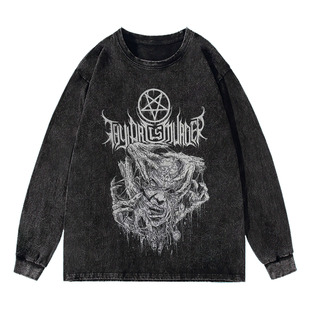 Art T恤长袖 复古做旧摇滚短袖 Murder乐队周边美式 澳洲死核Thy