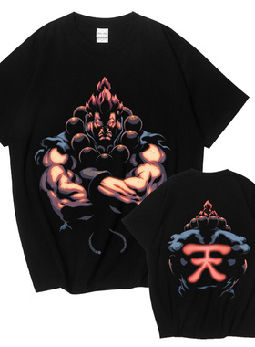 CLFC Akuma豪鬼Gouki超级街霸2X全棉宽松重磅运动短袖T恤VTG复古T