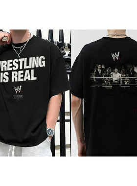 CLFC travisscott嘻哈摔跤强森 约翰塞纳WRESTLING IS REAL长短袖