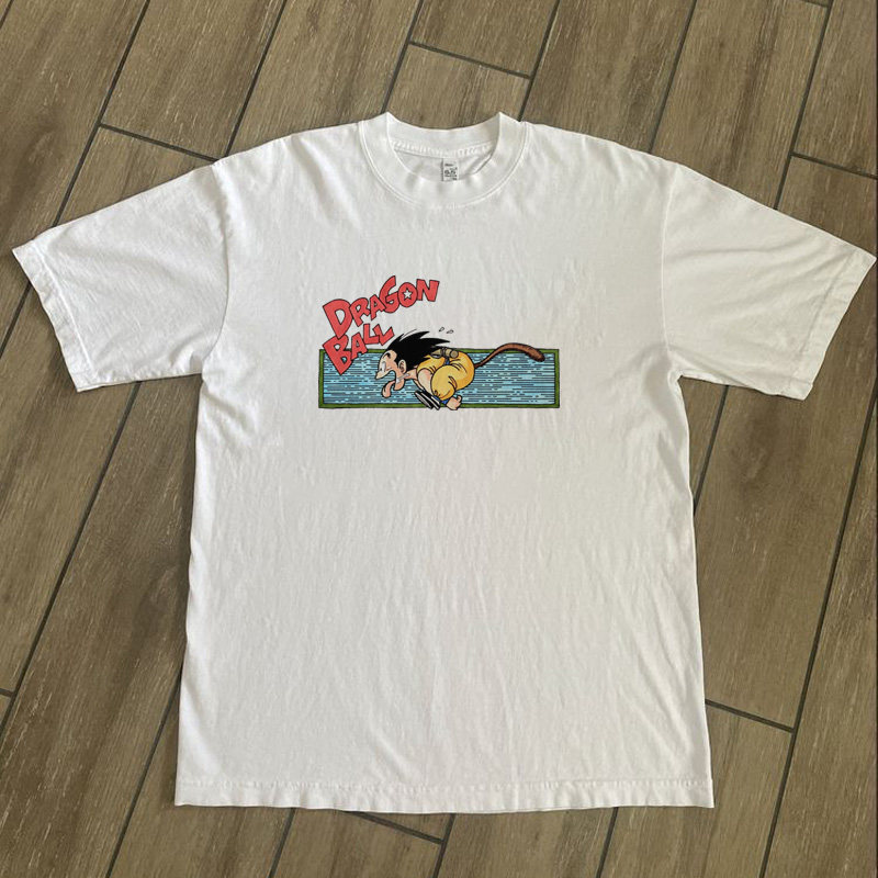 CLFC 致敬鸟山明七龙珠动漫小悟空趣味怀旧直喷纯棉长袖短袖T恤新