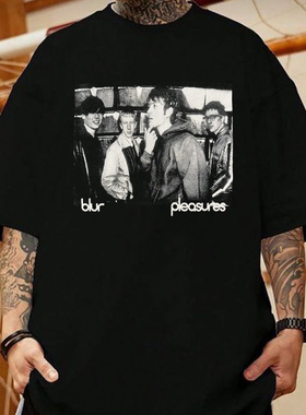 CLFC Blur乐队人物休闲复古美式街头vtg宽松纯棉摇滚T长袖短袖T恤