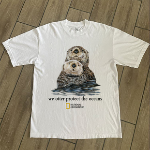CLFC国家地理海洋保护海獭we otter protect the oceans长袖短袖T