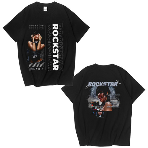 CLFC LISA人像双面Rockstar短袖美式街头小领口重磅男女同款长袖T