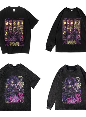 CLFC  日本摇滚女子乐队BAND MAID女仆乐队水洗复古T长袖T短袖tee