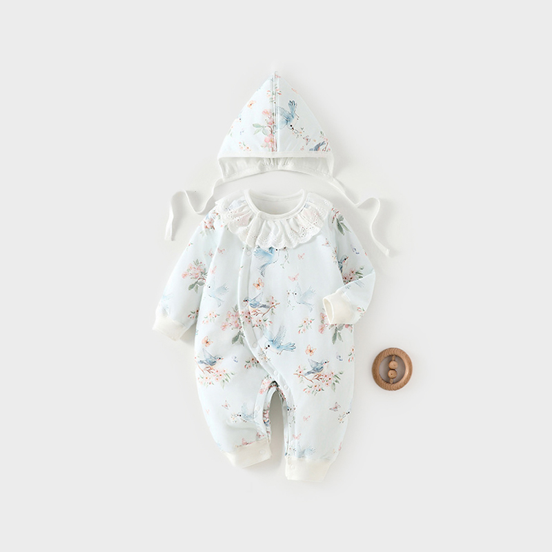 婴儿衣服冬季棉服夹棉连体衣40g