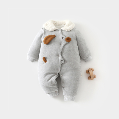 婴儿秋冬200克加棉加厚连体衣