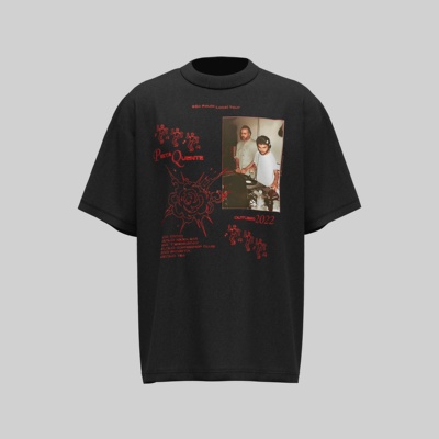 【梦想家】美式人物短袖街头落肩袖T恤学生宽松百搭显瘦W827