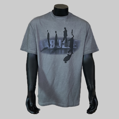 【漫步倒影】美式设计感小领口人物印花字母小众欧美T恤短袖W1022