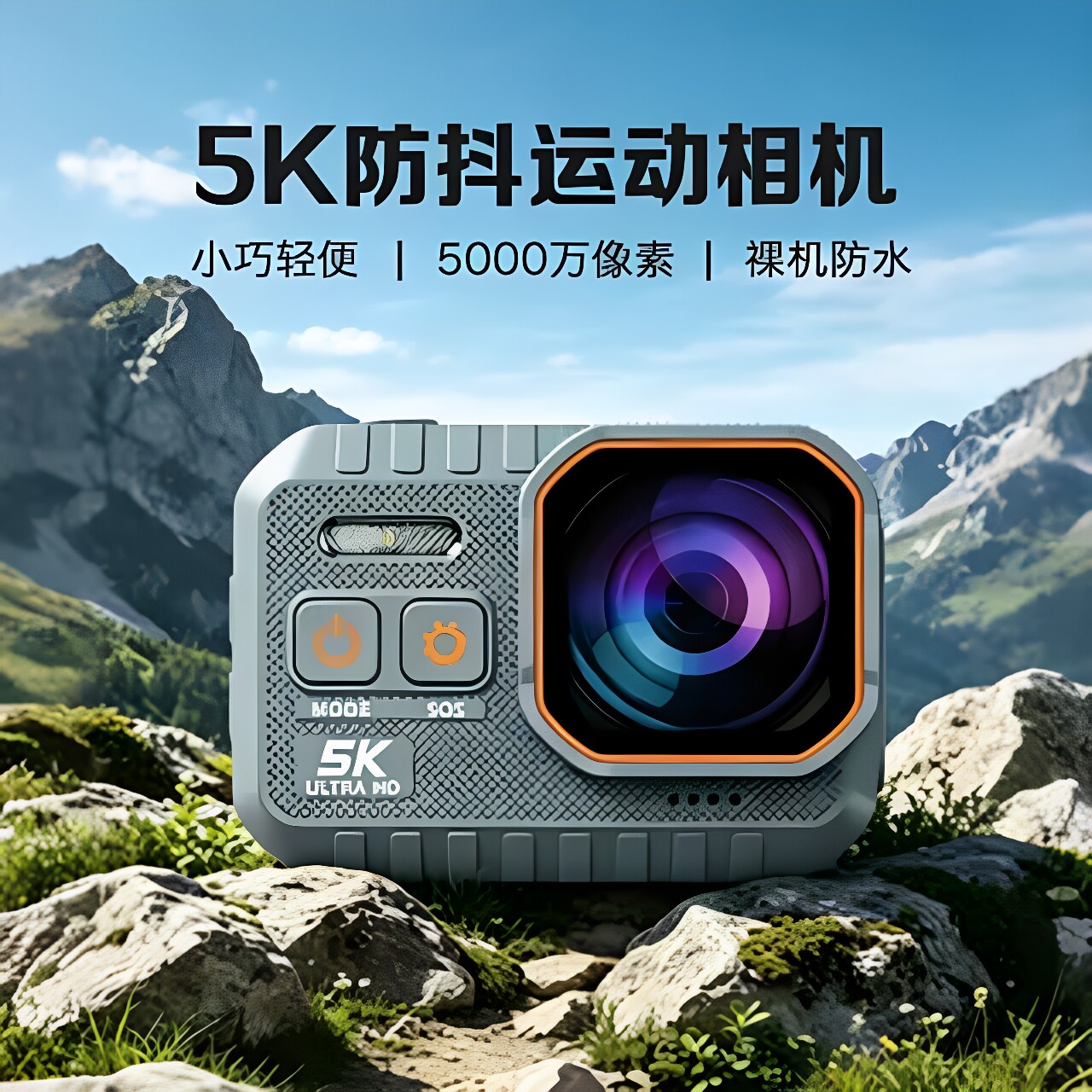 新款户外运动骑行5k高清相机action4第一视角记录IP68级深度防水图片