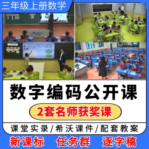 数字编码公开课视频希沃课件教案小学数学优质公开课备课教学设计