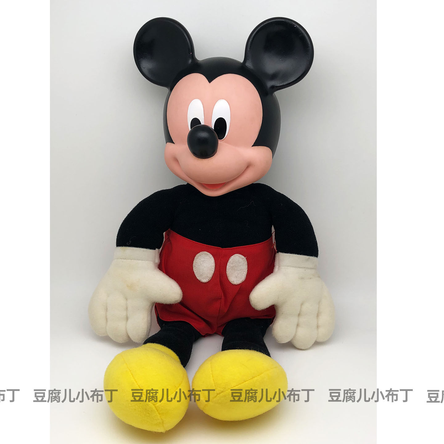 【豆腐儿小布丁】米奇 胶皮头米奇 1987年中古米奇毛绒 玩偶