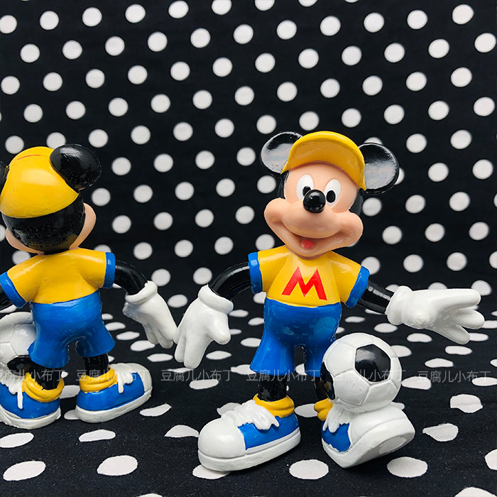 【豆腐儿小布丁】米奇老鼠 迪士尼  足球运动员 米奇 摆件 手办