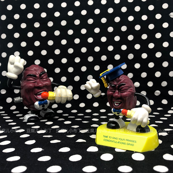 【豆腐儿小布丁】古董玩具 1980 美国 加州葡萄干 玩具摆件 歌手