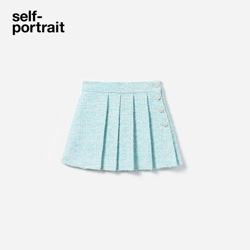 Self-Portrait百褶半身裙短裙