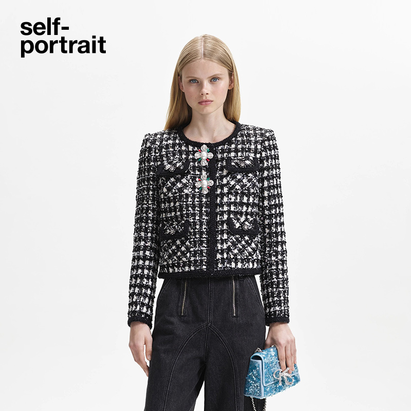 self-portrait小香风短款上衣