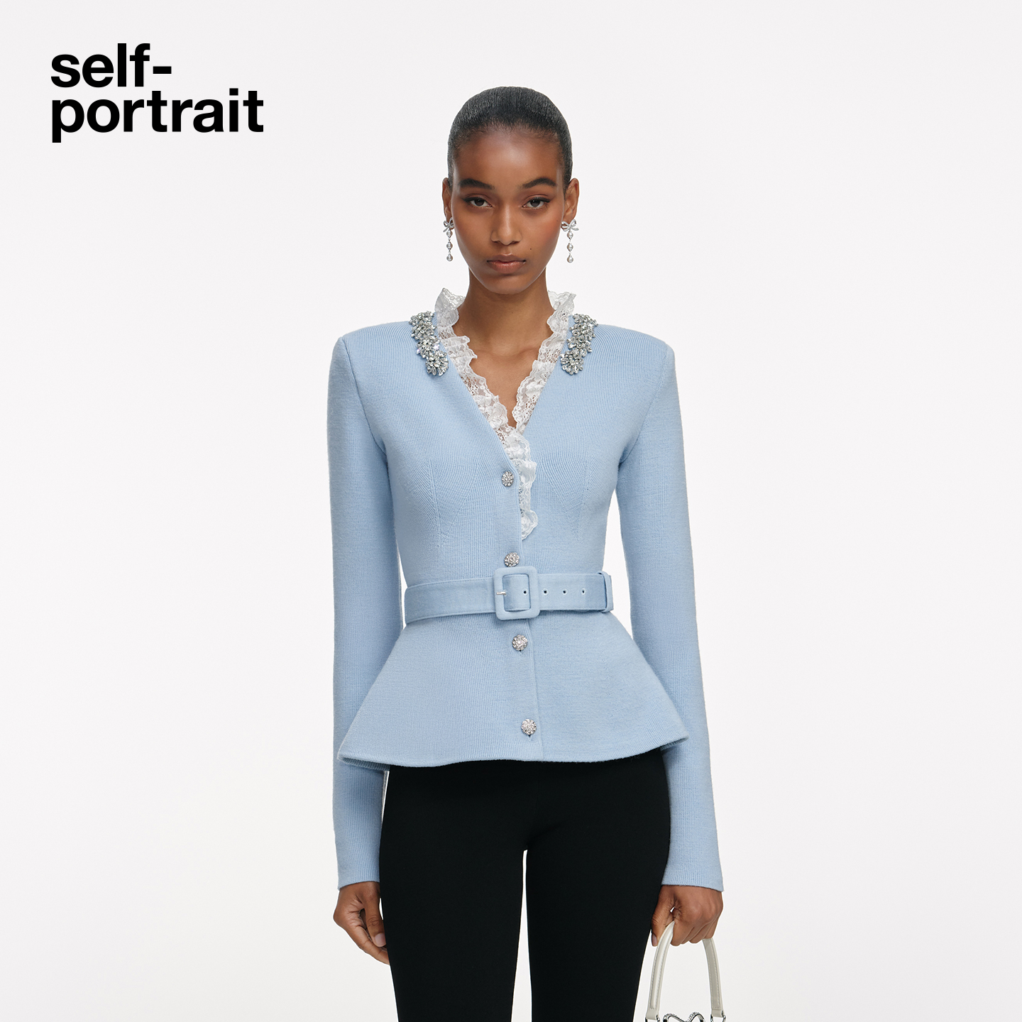 self-portrait长袖针织衫