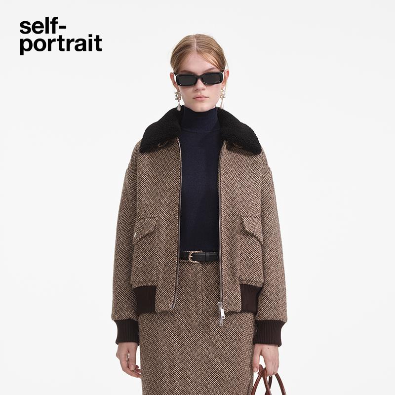 self-portrait毛领夹克外套