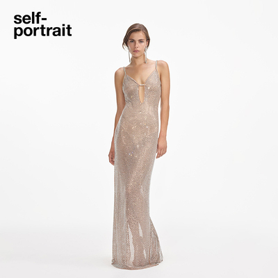 self-portrait吊带礼服连衣裙