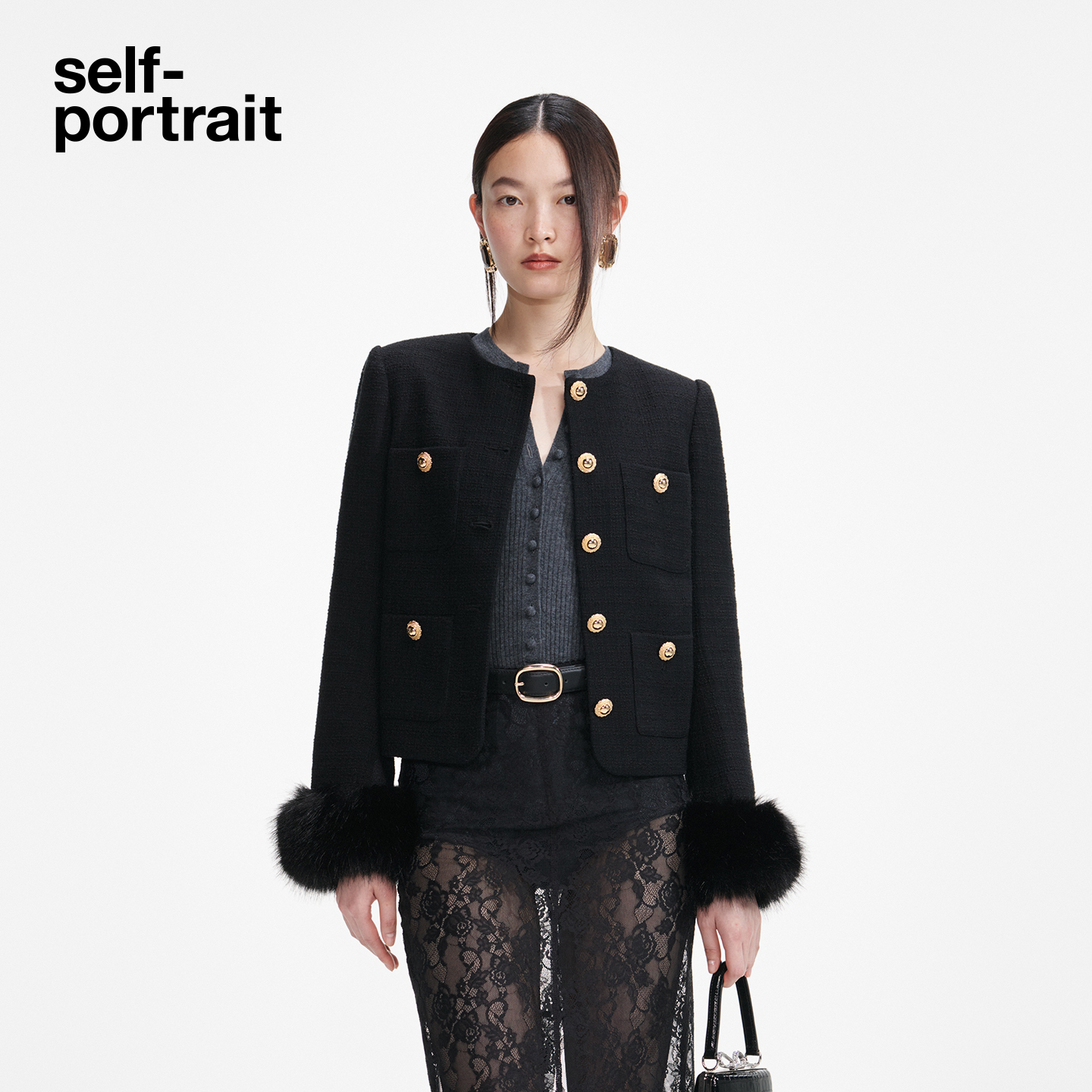 self-portrait小香风短外套