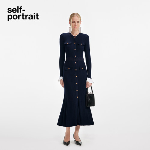 self-portrait千金风针织连衣裙