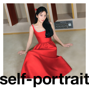 【Jisoo智秀同款】self-portrait春夏红色晚宴礼服吊带公主连衣裙