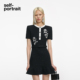 self 黑千金风刺绣亮片针织连衣裙短裙 经典 portrait 2025秋冬新款
