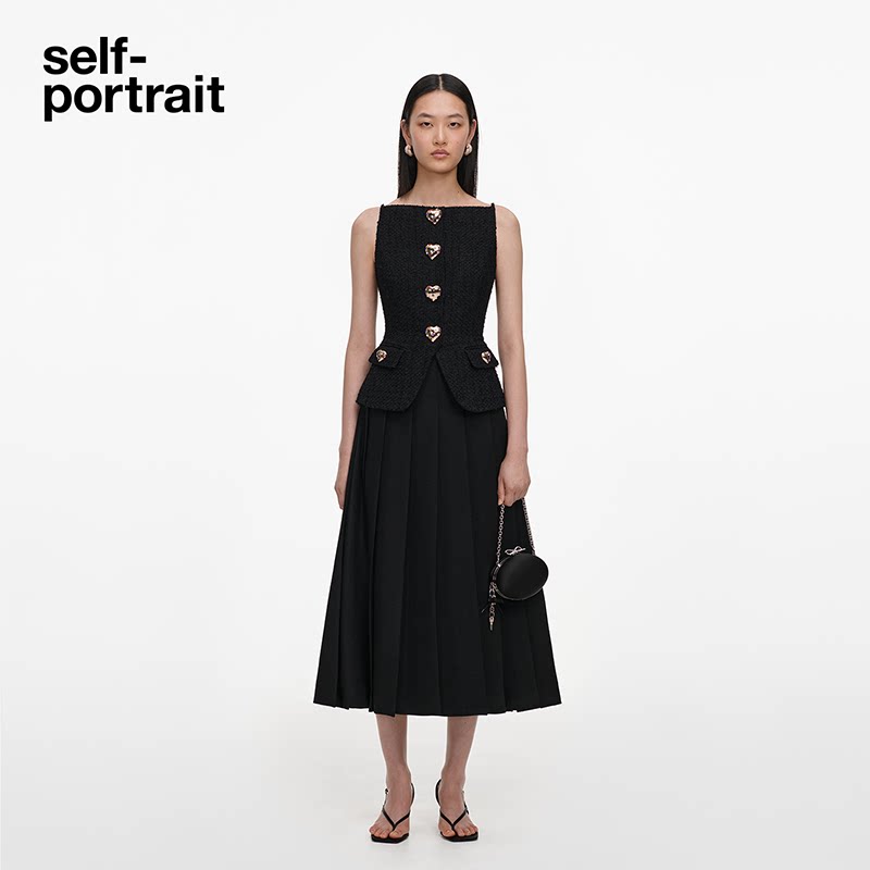 self-portrait假两件连衣裙