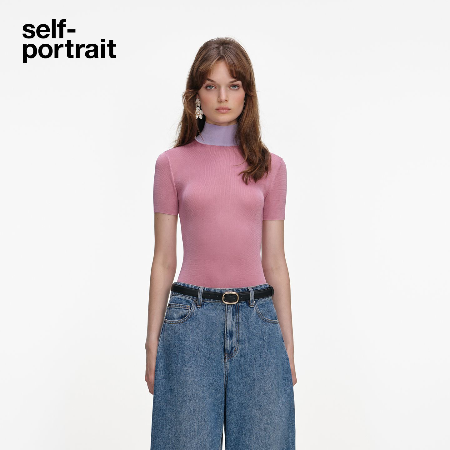 self-portrait半高领针织打底