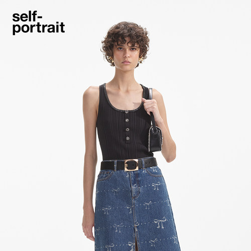 self-portrait无袖背心上衣