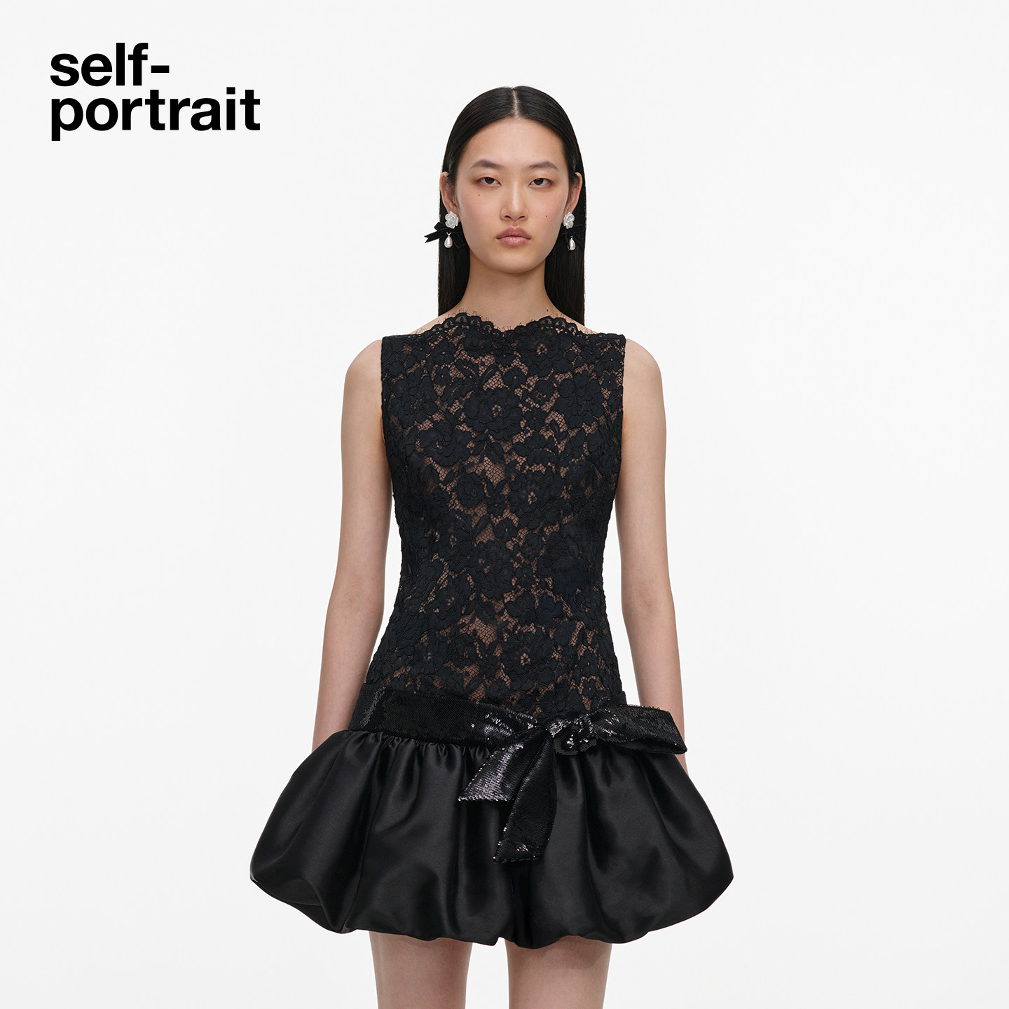 self-portrait花苞连衣裙