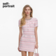2026春夏新款 self portrait 粉红色钻饰小香风针织连衣裙短裙