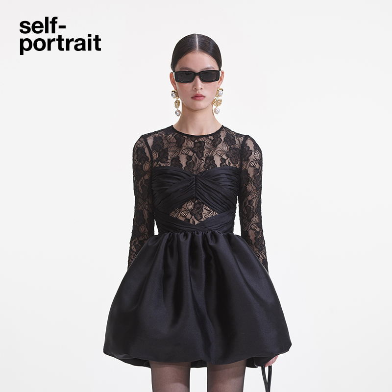 self-portrait花苞礼服连衣裙