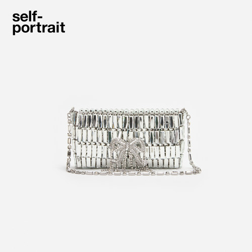 self-portrait流苏蝴蝶结手提包