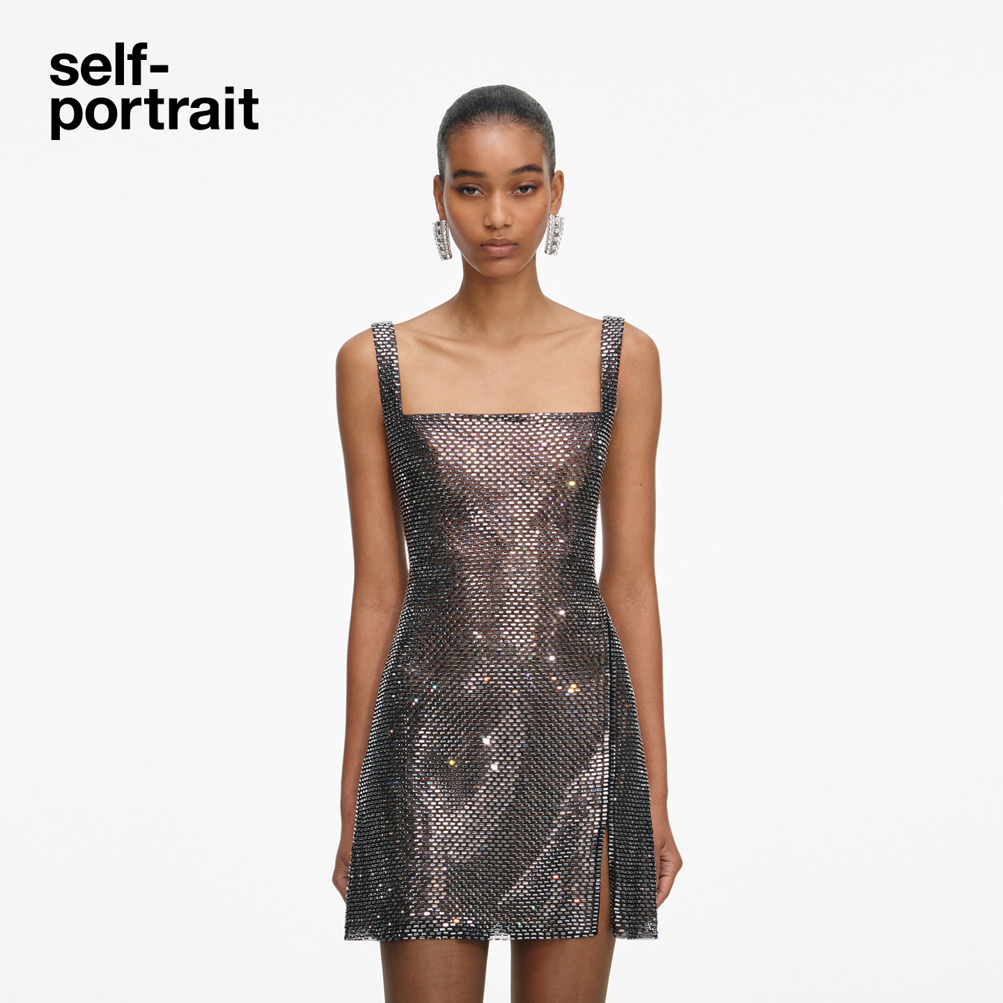 self-portrait 2026早春新款深灰棕吊带满钻星河礼服连衣裙,女装/女士精品,连衣裙,淘宝优惠券,粉丝福利购,淘宝优惠卷