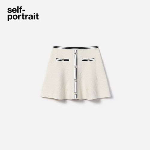 self-portrait针织半身裙
