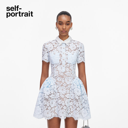 self-portrait蕾丝连衣裙