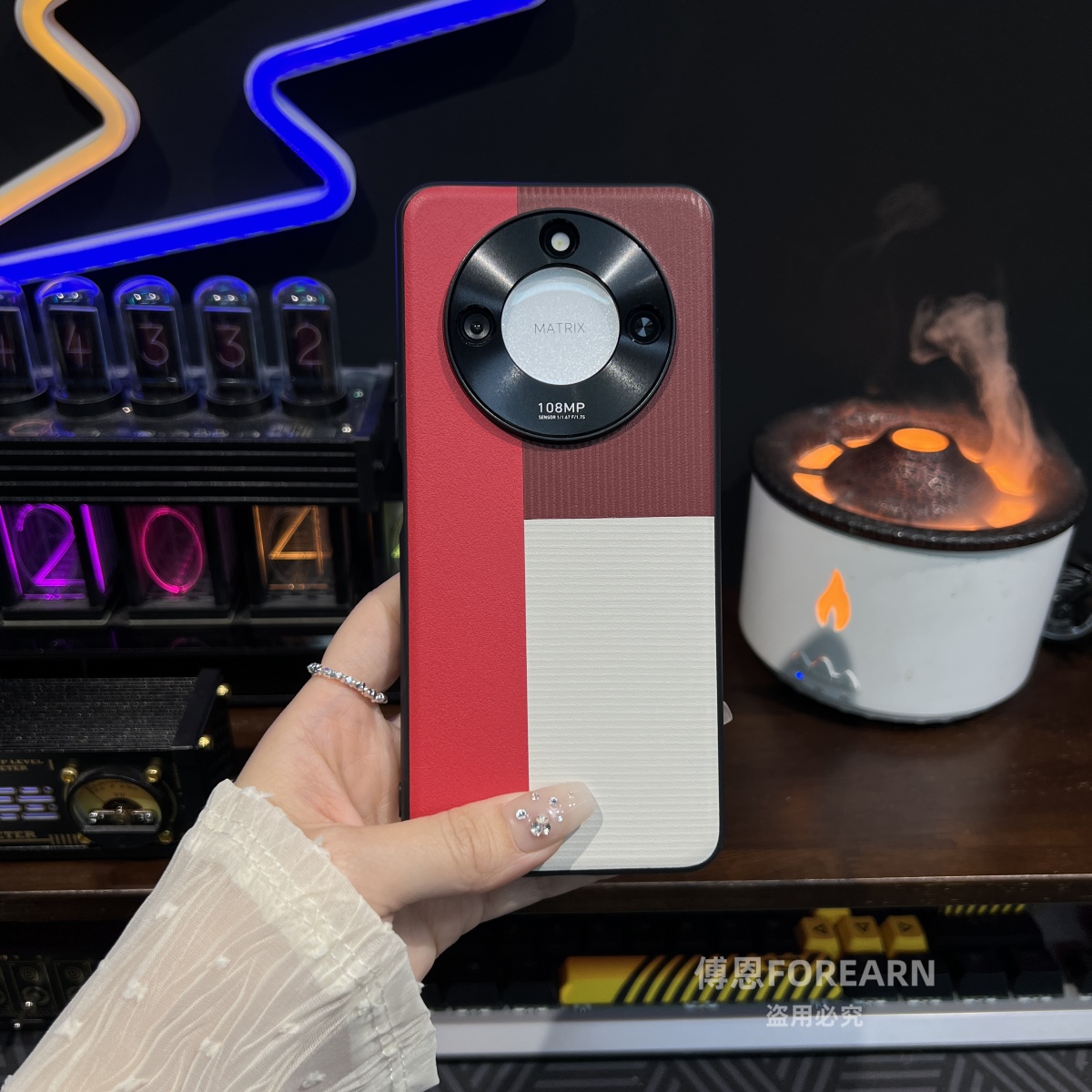 荣耀x60超薄素皮网红男女手机壳