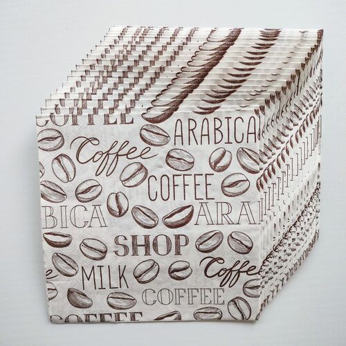 Coffee Bean Paper Napkins Decoupage 婚礼酒店蝶骨巴特餐巾纸巾