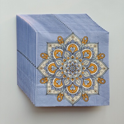 波西米亚风格彩色印花餐巾纸蝶骨巴特 BOHO Flower Party Napkins