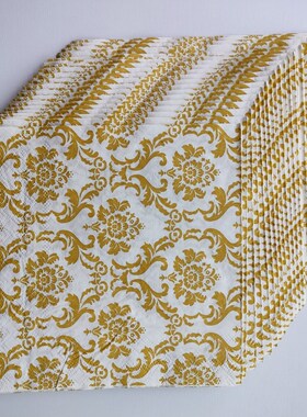 Nordic Style Golden Paper Napkins Decoupage 蝶骨巴特餐巾纸
