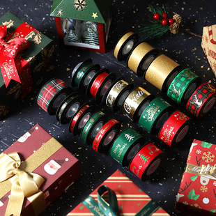 New Year 礼品包装 2.5cm 缎带彩带 Ribbon Xmas Wrapping Gift