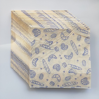 Baking Theme Paper Napkins 甜品店西餐厅烘焙主题印花餐巾纸巾