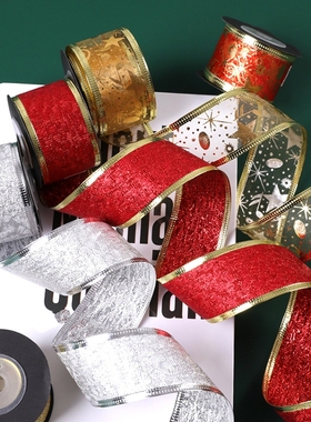 5m*3.5cm Christmas New Year Gift Wrapping Ribbon礼品缎带彩带