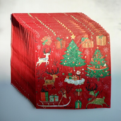 Christmas Halloween Paper Napkins 万圣节圣诞节派对彩色餐巾纸