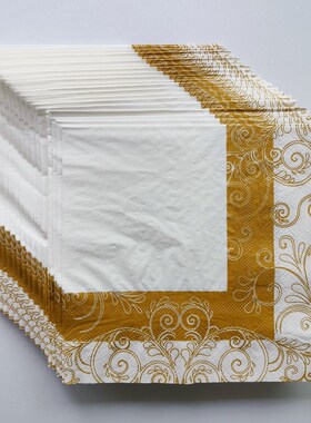 Nordic Golden Pattern Paper Napkins Party 蝶骨巴特派对餐巾纸