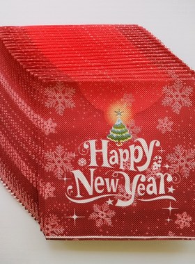 Christmas New Year Red Paper Napkins雪花圣诞节新年红色餐巾纸