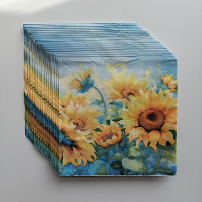 向日葵花海派对纸巾装饰摆盘餐垫 Sunflower Paper Napkins Party